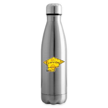 Diplôme d’études Casquette de fin d’études - Bouteille isotherme - argent clair - Droite