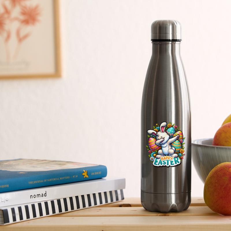 Happy Easter – Cute Easter Bunny with Dab Pose Insulated Water Bottle