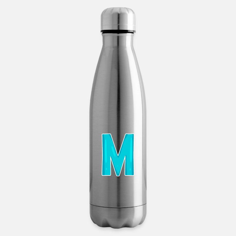 Buchstabe M Anfangsbuchstabe - Isolierflasche - Lightsilver