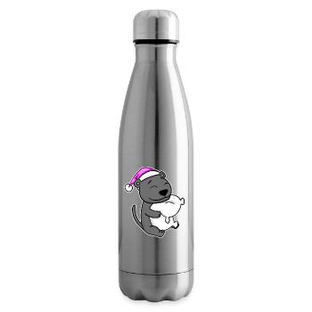 Tired Sleeping In Sleeping Pink - Insulated Water Bottle - silver - Right