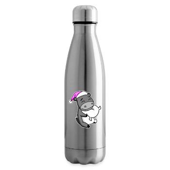 Ass Tired Sleeping Sleeping Girl - Insulated Water Bottle - silver - Right