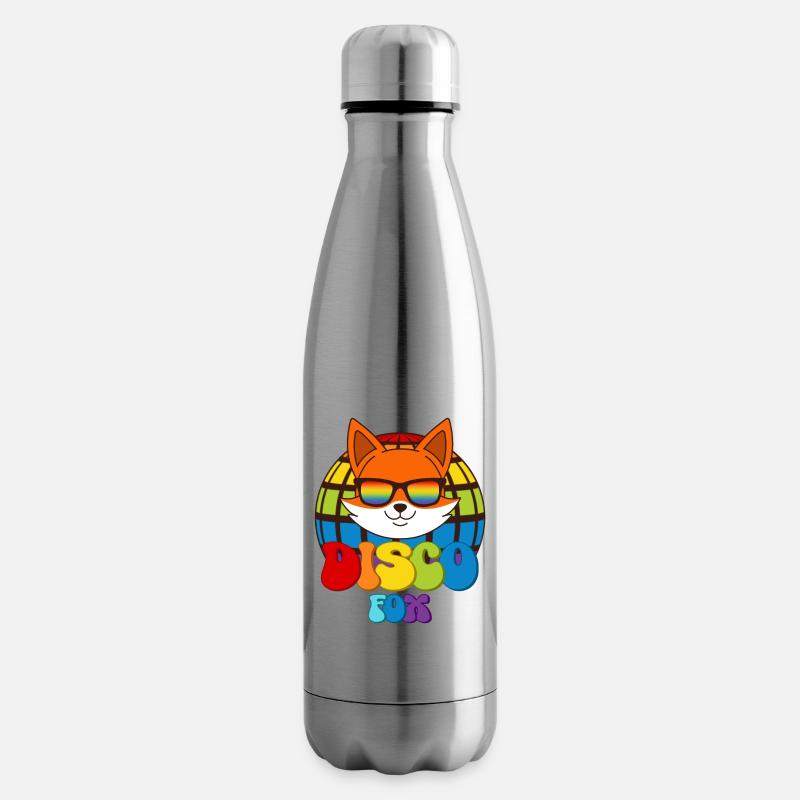 Disco Fox Discokugel Fuchs Sonnenbrille Discofox - Isolierflasche - Lightsilver