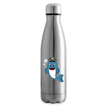Dolphin Policier Police - Bouteille isotherme - argent clair - Droite