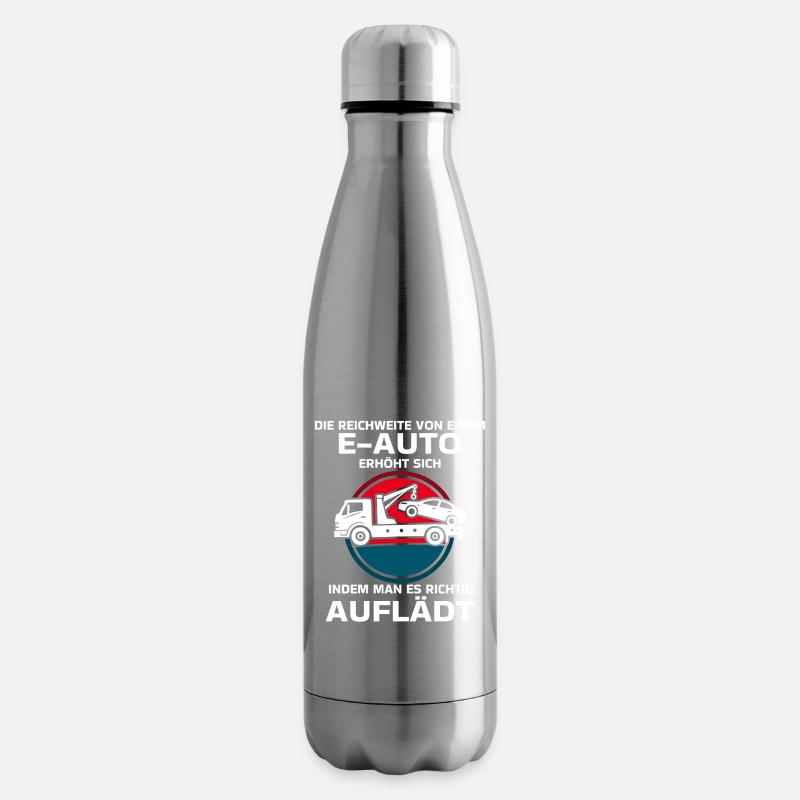 Elektroauto Laden Humor - Isolierflasche - Lightsilver