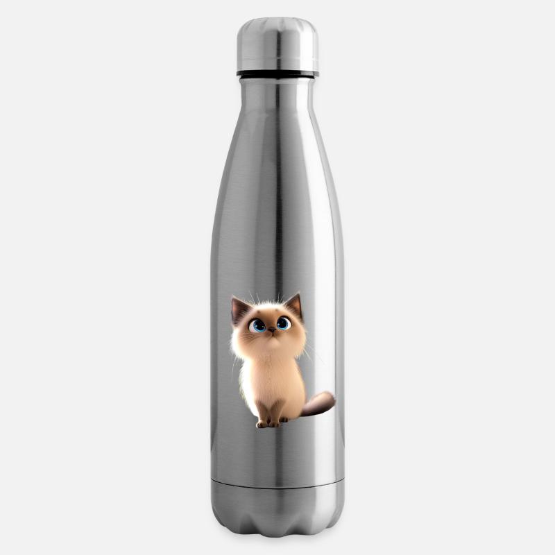 Birma Katze Heilige Birmakatze Süße Birma Katzen - Isolierflasche - Lightsilver