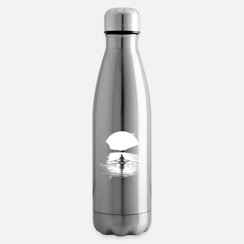 Graphismes d’aviron - Bouteille isotherme - argent clair