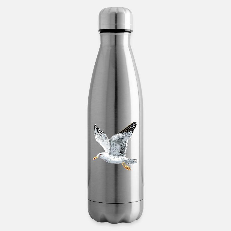Möwe Strand Meer Nordsee Ostsee Silbermöwe Möwen - Isolierflasche - Lightsilver