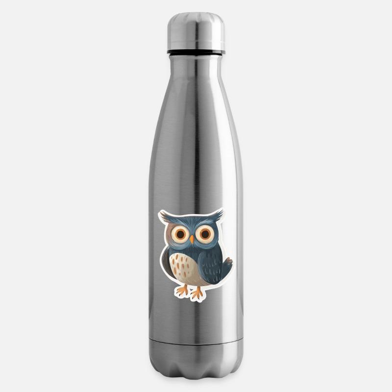 Eule - Isolierflasche - Lightsilver