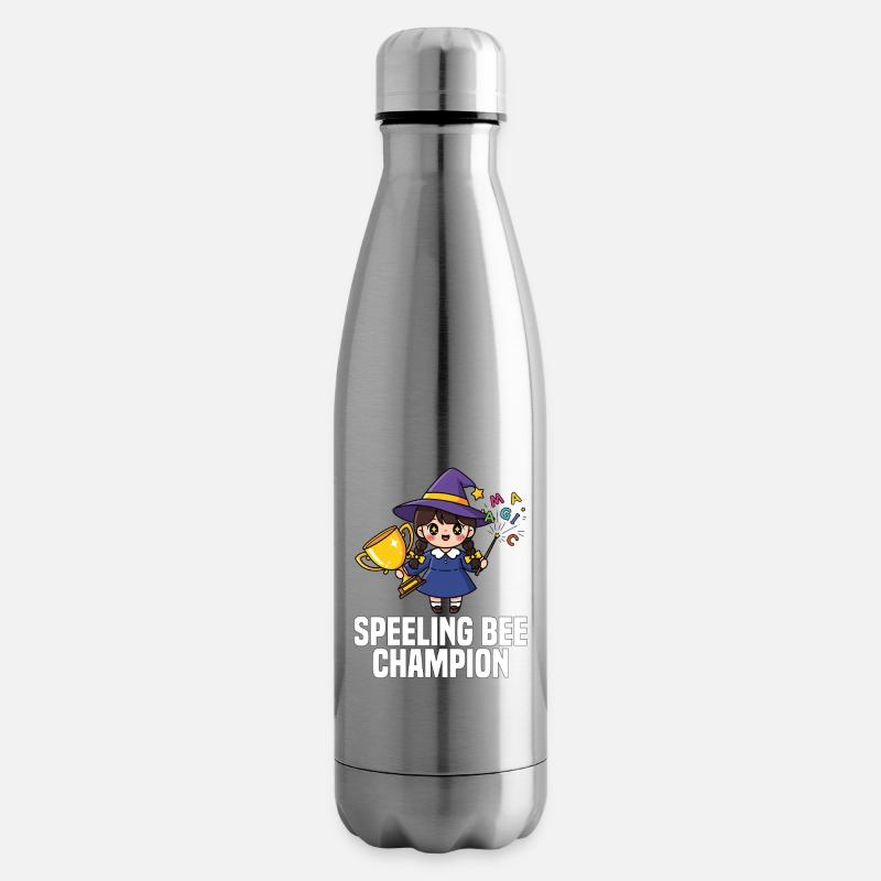 SPEELING BEE CHAMPION - SORCIÈRE HALLOWEEN - Bouteille isotherme - argent clair