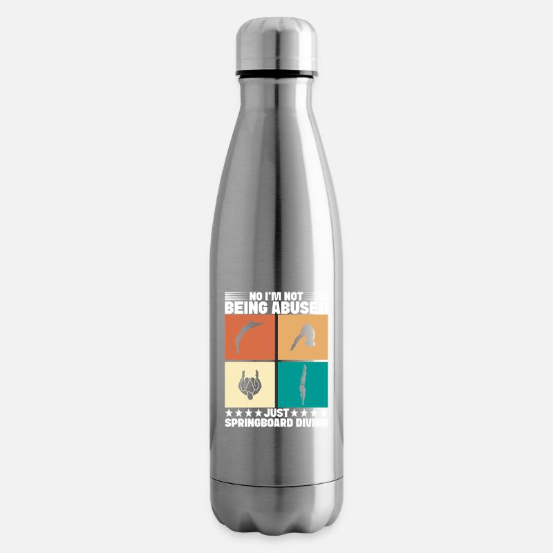 Kunstspringen Turmspringer Sprungbrett - Isolierflasche - Lightsilver
