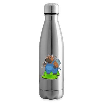 Stier Angler Fisch Angeln - Isolierflasche - Lightsilver - Rechts