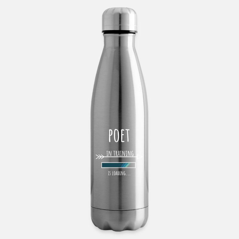 Poet Geschenk Beruf Ausbildung Dichter - Isolierflasche - Lightsilver