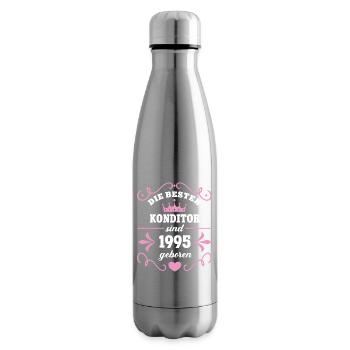 Birthday 1995 Confectioner Vintage 95 Pastry Chef - Insulated Water Bottle - silver - Right