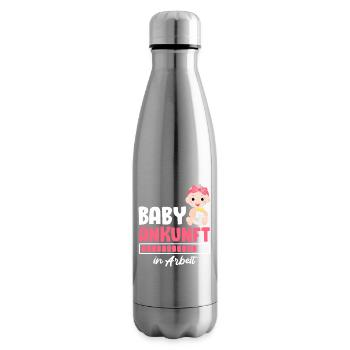 Bald Mama BABY ANKUNFT IN ARBEIT Lustiges - Isolierflasche - Lightsilver - Rechts