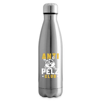 Tierschutz ANTI PELZ CLUB Anti Fur Lustig - Isolierflasche - Lightsilver - Rechts