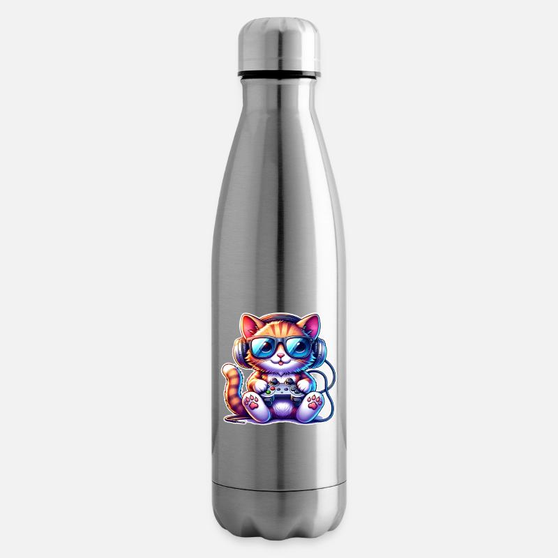 Jeux de chat - Bouteille isotherme - argent clair