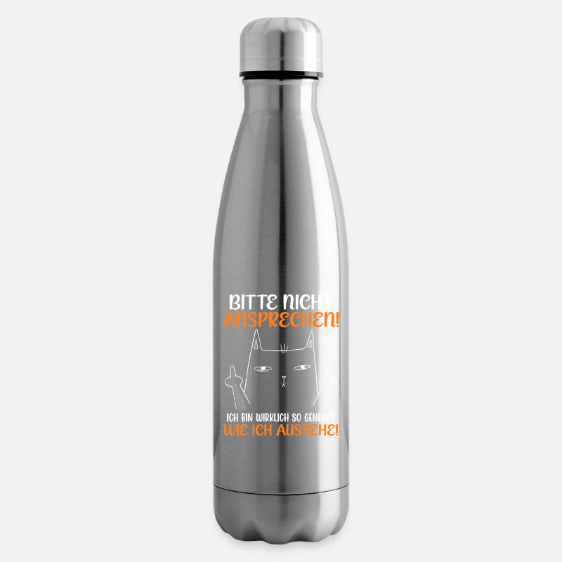 Malle BITTE NICHT ANSPRECHEN Lustiges - Isolierflasche - Lightsilver