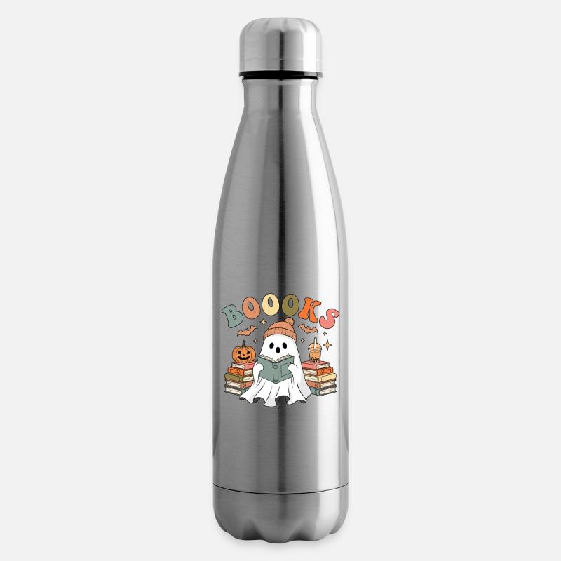 Lesender Geist Halloween - Isolierflasche - Lightsilver