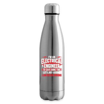 Ich bin ein Elektroingenieur, der nie falsch liegt Zitat - Isolierflasche - Lightsilver - Rechts
