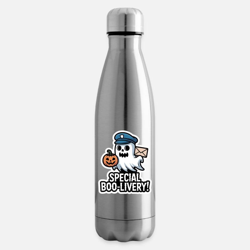 Postman Boo – Spooky Cute Halloween Ghost Delivery - Isolierflasche - Lightsilver