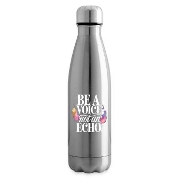 Be a Voice – Mutmacher Spruch im Retro Style - Isolierflasche - Lightsilver - Rechts