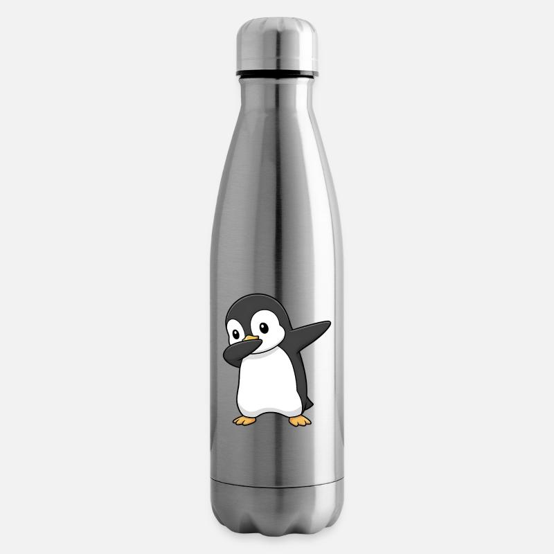 Dabbing Pinguin - Isolierflasche - Lightsilver
