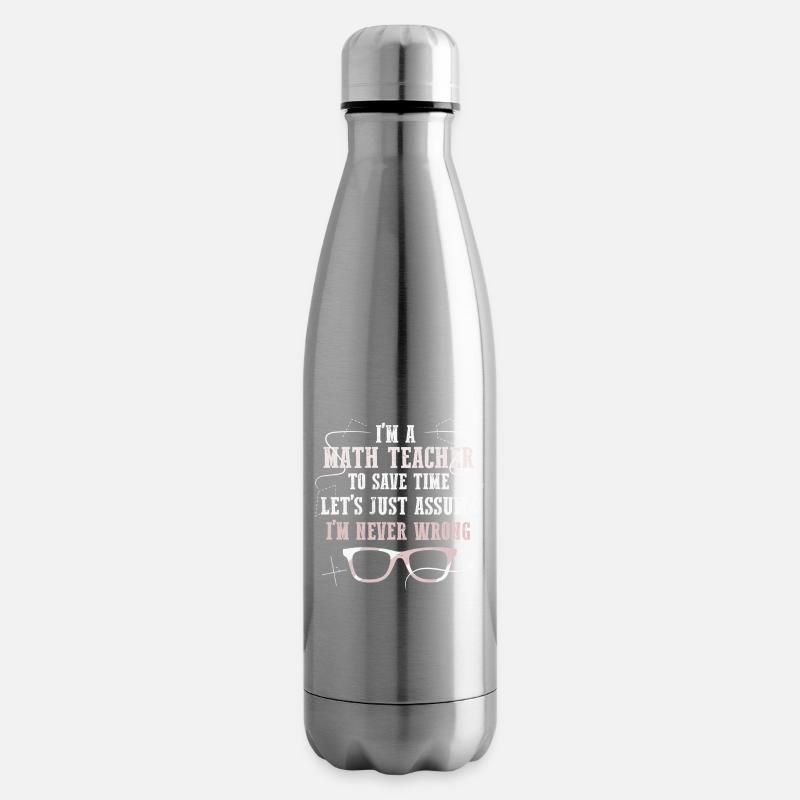 Mahtelehrer Mathe Geometrie Schule Mathematik - Isolierflasche - Lightsilver