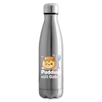 Pudding with fork - Insulated Water Bottle - silver - Right