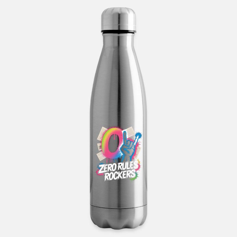 Zero Rules Rockers Punk Rock Music - Isolierflasche - Lightsilver