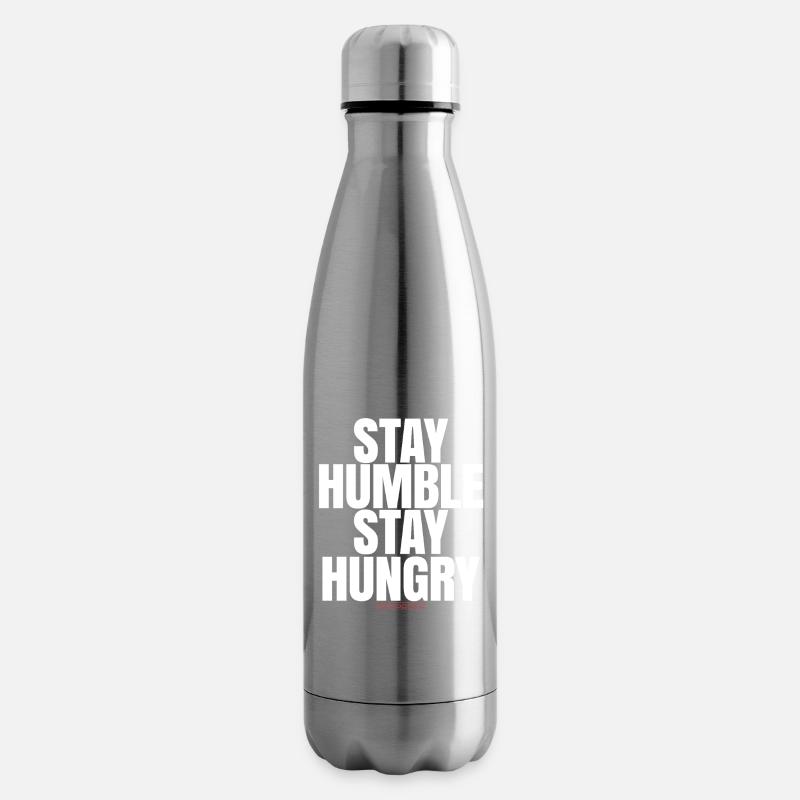 Bleib bescheiden Bleib hungrig - Isolierflasche - Lightsilver