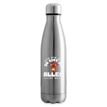 Je vais bien Tu vas bien Tout va bien Chien - Bouteille isotherme - argent clair - Droite