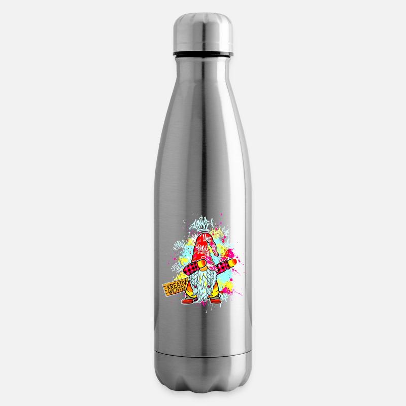KREATIV WICHTEL Dab Graffiti Künstler XMas  - Isolierflasche - Lightsilver