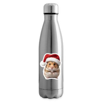Suesser Hamster - Suesse Weihnachten  - Isolierflasche - Lightsilver - Rechts