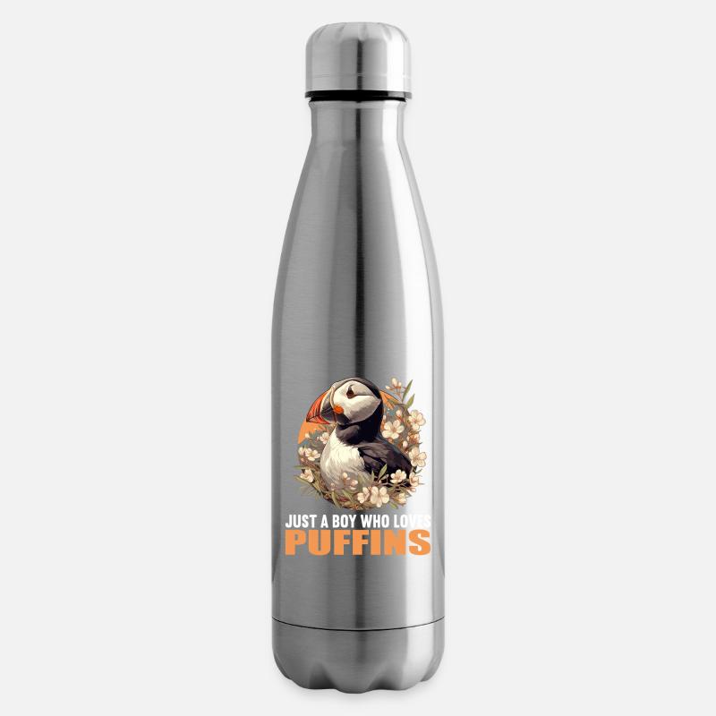 Puffin Papageientaucher - Isolierflasche - Lightsilver