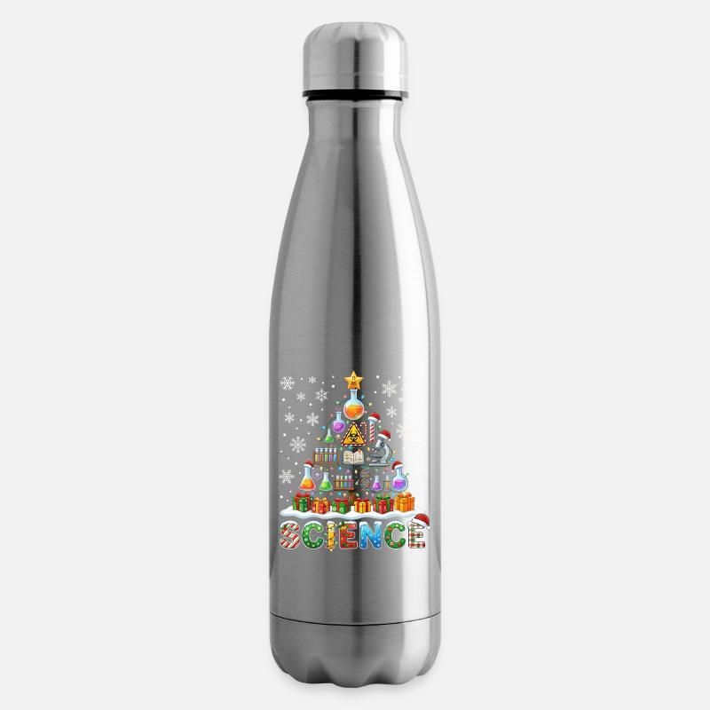Wissenschafts Weihnachtsbaum Labor Geräte Geschenk - Isolierflasche - Lightsilver