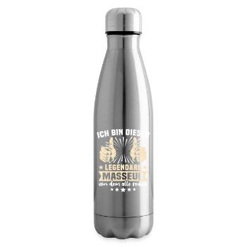 Dictons du Maleur - Bouteille isotherme - argent clair - Droite