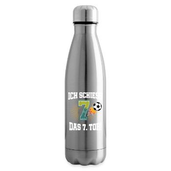 Je marque le 7e but drôle, le football drôle du 7e anniversaire - Bouteille isotherme - argent clair - Droite