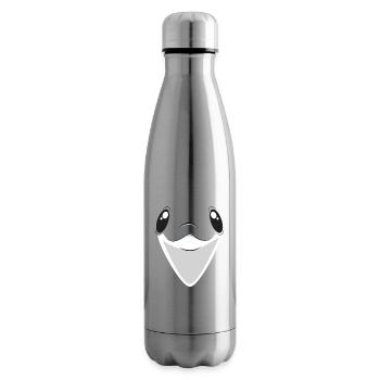 Lazy Dolphin Face Diy Costume for kids Lover - Insulated Water Bottle - silver - Right