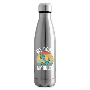 My Boat My Rules Funny Boating Captain Gift - Isolierflasche - Lightsilver - Rechts