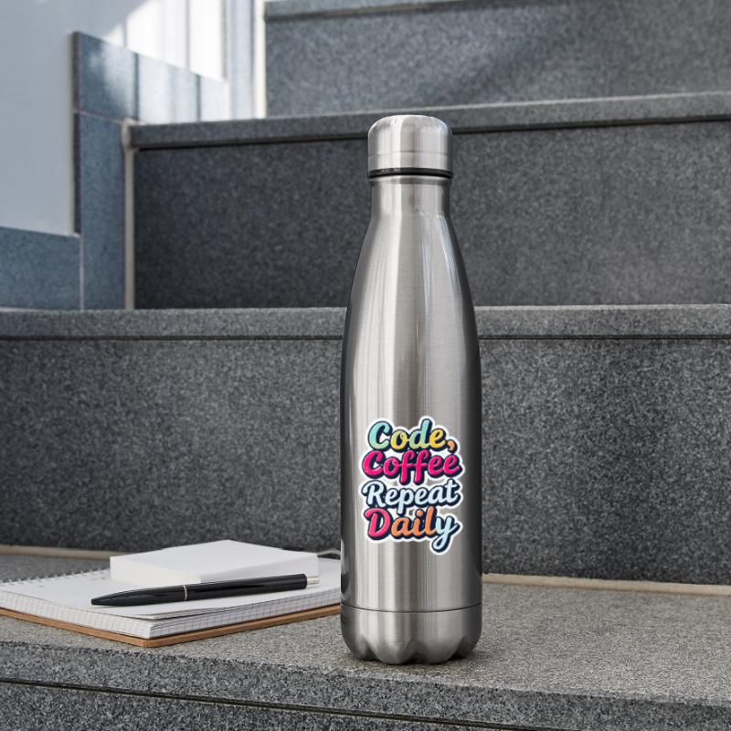 Code Schlaf Debug Wiederholungsprogramm Shirt Isolierflasche