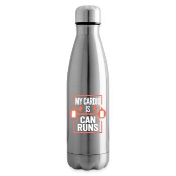 Energy Drink My Cardio Is Can Runs - Insulated Water Bottle - silver - Right