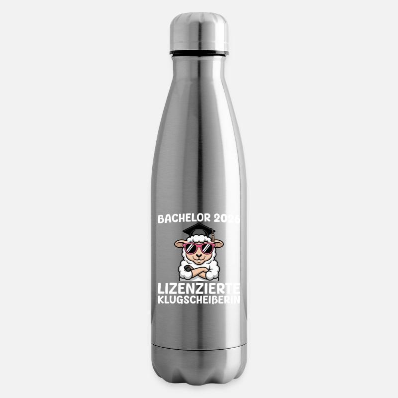 Bachelor 2026 Schaf Bachelorprüfung Bestanden - Isolierflasche - Lightsilver