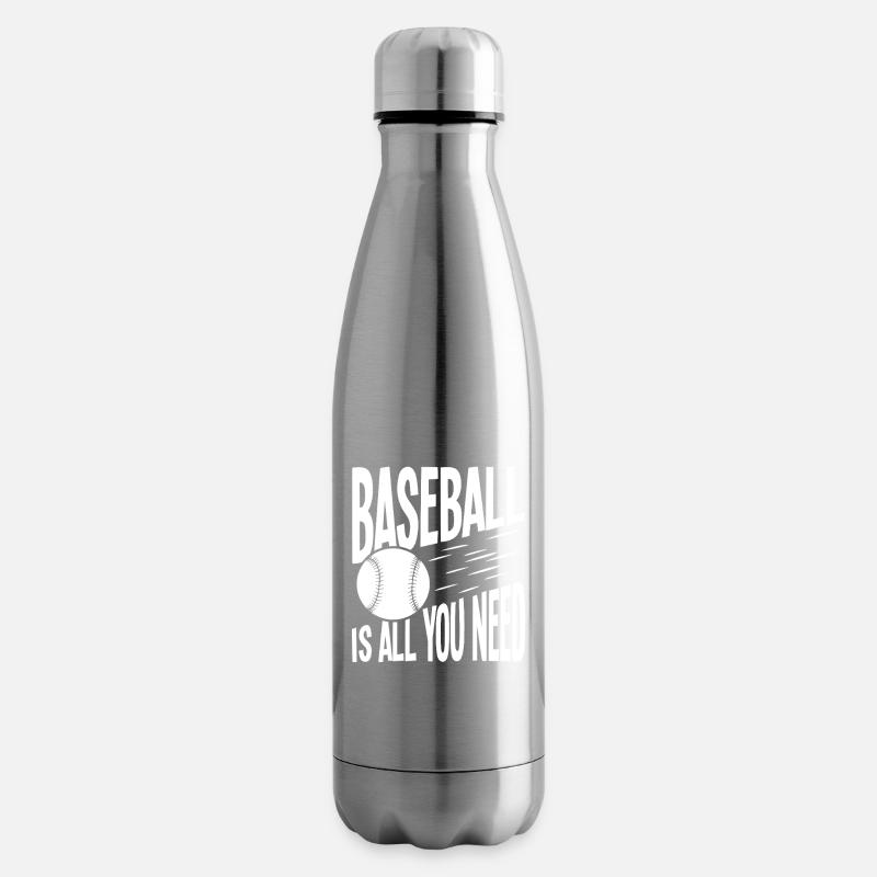 Le baseball suffit à ce qu’il vous faut - Bouteille isotherme - argent clair