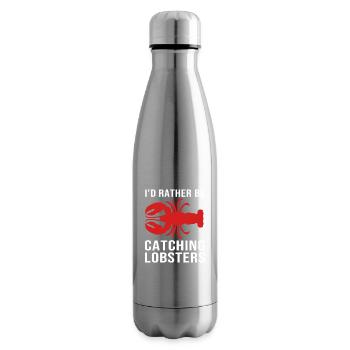 Languste Meeresfrüchte Lobster Hummer - Isolierflasche - Lightsilver - Rechts