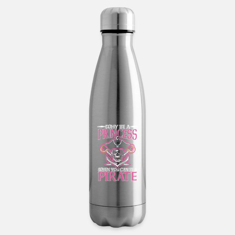 Édition Crâne de la Princesse Pirate - Bouteille isotherme - argent clair
