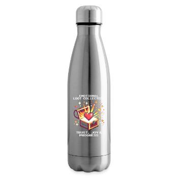 Emotional Loot | Progress in Social Work - Insulated Water Bottle - silver - Right