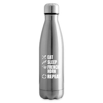 Eat Sleep French Horn Repeat - Isolierflasche - Lightsilver - Rechts