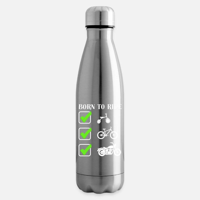 Né pour rouler - Bouteille isotherme - argent clair