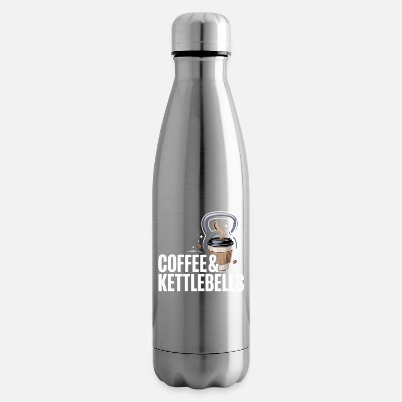 Kaffee & Kettlebells Duo - Isolierflasche - Lightsilver