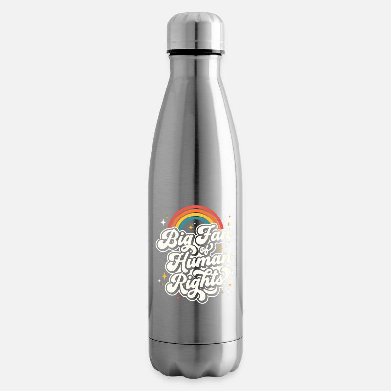 Suuri Human Rights Retro Rainbow -fani - Termospullo - vaaleanhopea